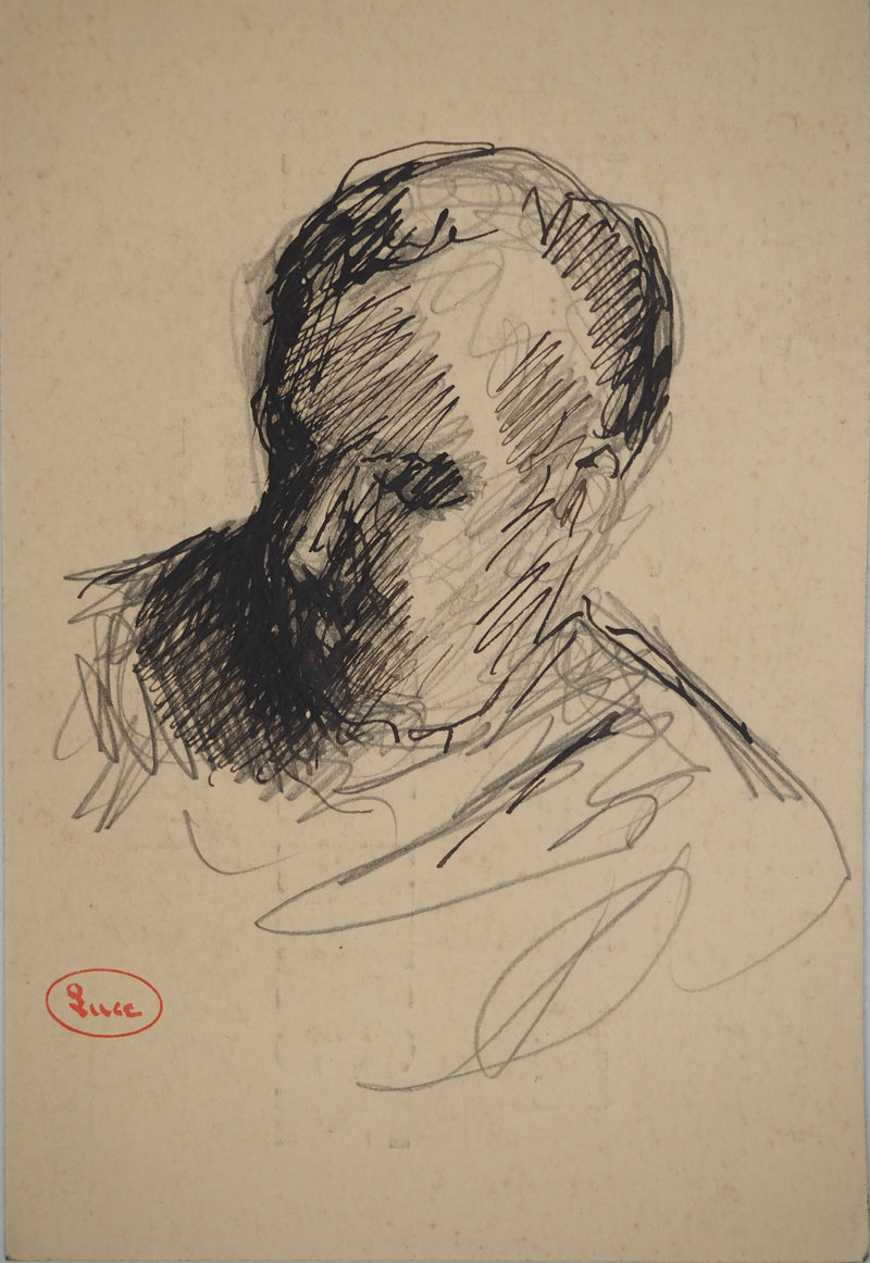 Maximilien LUCE : Etude des ombres, Dessin original (vue générale) - Crédit photo : Galerie Art.Paris