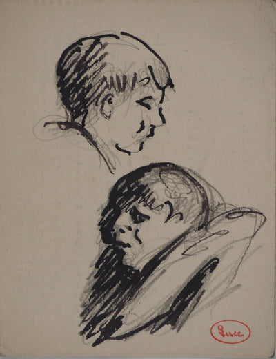 Maximilien LUCE : Portrait d'enfant, Dessin original (vue générale) - Crédit photo : Galerie Art.Paris