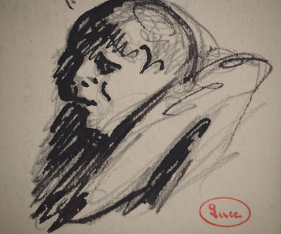 Maximilien LUCE : Portrait d'enfant, Dessin original (photo de détail 5) - Crédit photo : Galerie Art.Paris