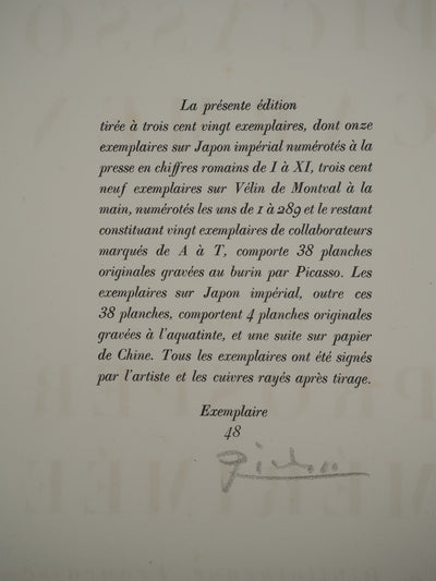 Pablo PICASSO : Carmen, femme-lun, Gravure originale (photo de détail 2) - Crédit photo : Galerie Art.Paris