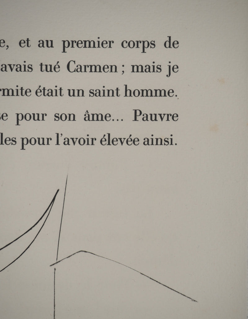 Pablo PICASSO : Carmen, les cornes du taurea, Gravure originale (photo de détail 7) - Crédit photo : Galerie Art.Paris