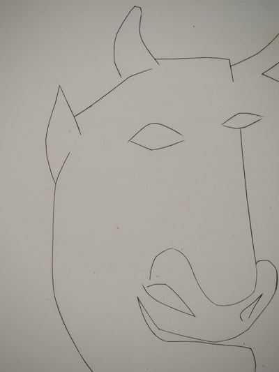 Pablo PICASSO : Carmen, le visage du taurea, Gravure originale (photo de détail 4) - Crédit photo : Galerie Art.Paris
