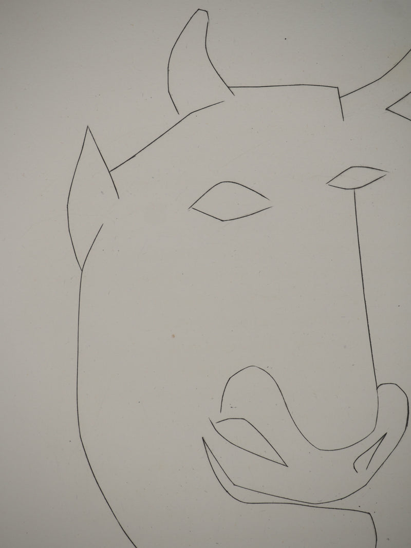 Pablo PICASSO : Carmen, le visage du taurea, Gravure originale (photo de détail 4) - Crédit photo : Galerie Art.Paris