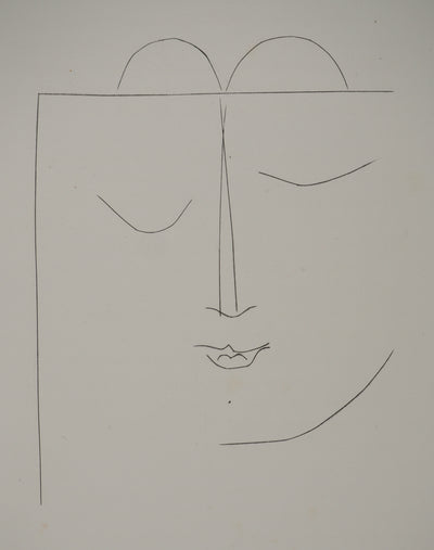 Pablo PICASSO : Carmen, la jeune fille pensiv, Gravure originale (photo de détail 3) - Crédit photo : Galerie Art.Paris
