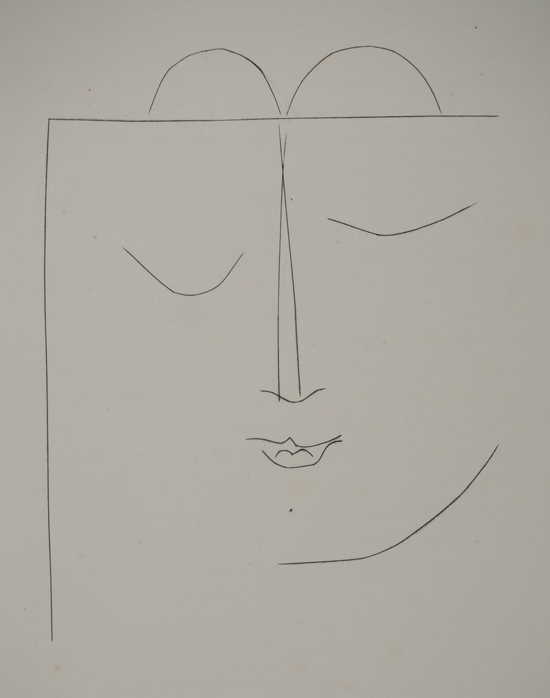 Pablo PICASSO : Carmen, la jeune fille pensiv, Gravure originale (photo de détail 3) - Crédit photo : Galerie Art.Paris