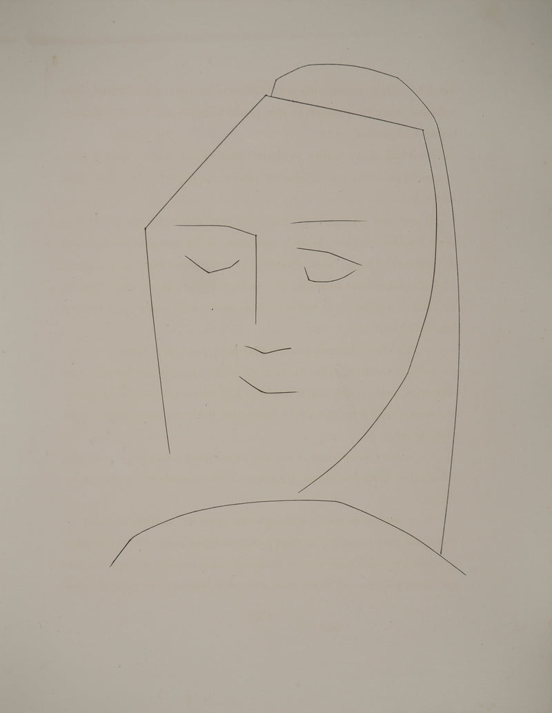 Pablo PICASSO : Carmen, le visage paisibl, Gravure originale (vue générale) - Crédit photo : Galerie Art.Paris