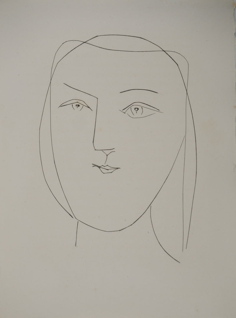 Pablo PICASSO : Carmen, le regard de la jeune fill, Gravure originale (vue générale) - Crédit photo : Galerie Art.Paris