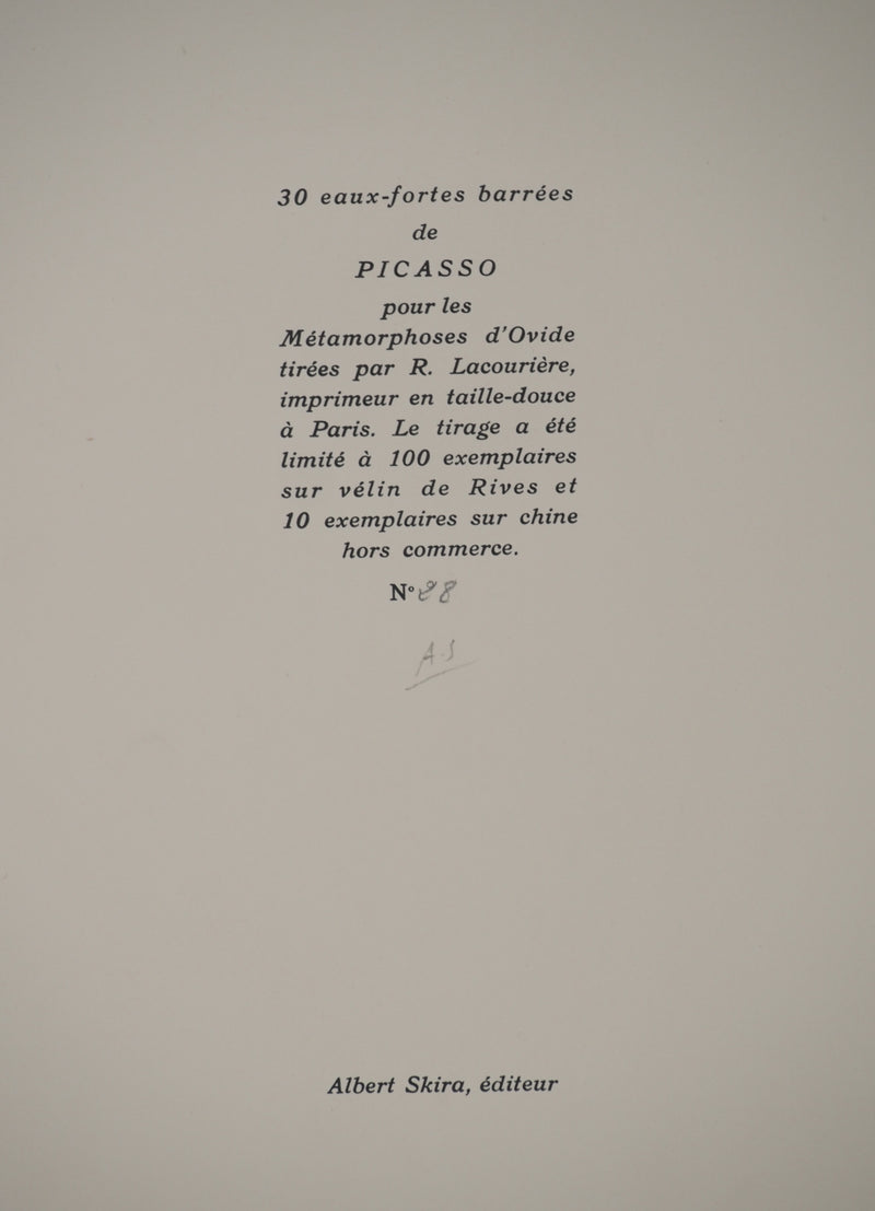 Pablo PICASSO : Métamorphoses d&