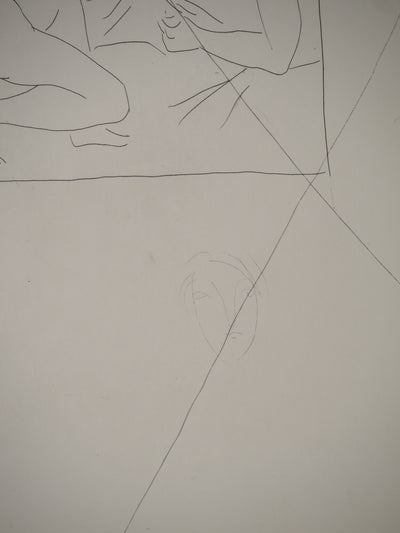 Pablo PICASSO : Métamorphoses d'Ovide, Homme et femme nue tenant un ling, Gravure originale (photo de détail 5) - Crédit photo : Galerie Art.Paris