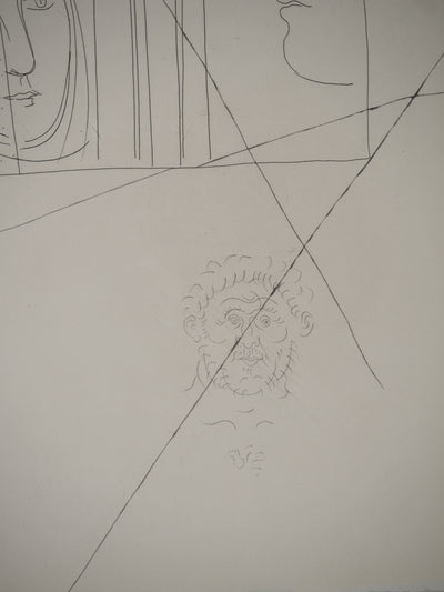 Pablo PICASSO : Métamorphoses d'Ovide, Profil et tête de femm, Gravure originale (photo de détail 5) - Crédit photo : Galerie Art.Paris