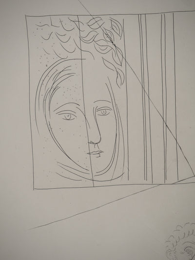 Pablo PICASSO : Métamorphoses d'Ovide, Profil et tête de femm, Gravure originale (photo de détail 6) - Crédit photo : Galerie Art.Paris