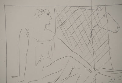 Pablo PICASSO : Métamorphoses d'Ovide, Femme assise et cheva, Gravure originale (photo de détail 7) - Crédit photo : Galerie Art.Paris