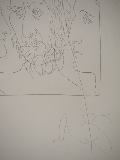 Pablo PICASSO : Métamorphoses d'Ovide, Trois têtes d'homme, Gravure originale (photo de détail 7) - Crédit photo : Galerie Art.Paris
