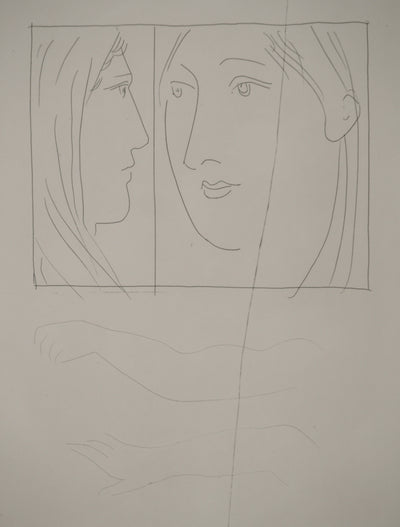 Pablo PICASSO : Métamorphoses d'Ovide, Deux têtes de femm, Gravure originale (photo de détail 3) - Crédit photo : Galerie Art.Paris