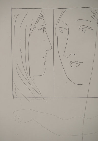 Pablo PICASSO : Métamorphoses d'Ovide, Deux têtes de femm, Gravure originale (photo de détail 5) - Crédit photo : Galerie Art.Paris