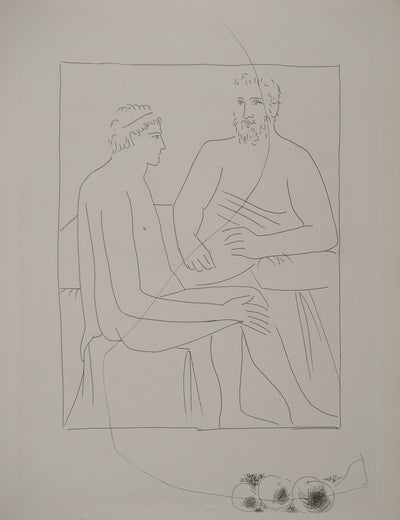 Pablo PICASSO : Métamorphoses d'Ovide, Numa suit les cours de Pythagor, Gravure originale (vue générale) - Crédit photo : Galerie Art.Paris