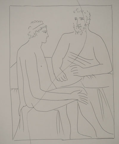 Pablo PICASSO : Métamorphoses d'Ovide, Numa suit les cours de Pythagor, Gravure originale (photo de détail 3) - Crédit photo : Galerie Art.Paris