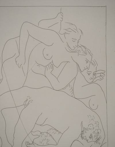 Pablo PICASSO : Métamorphoses d'Ovide, Mort d'Orphé, Gravure originale (photo de détail 4) - Crédit photo : Galerie Art.Paris