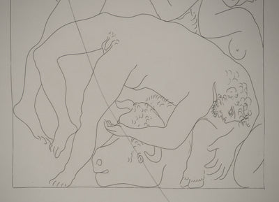 Pablo PICASSO : Métamorphoses d'Ovide, Mort d'Orphé, Gravure originale (photo de détail 5) - Crédit photo : Galerie Art.Paris