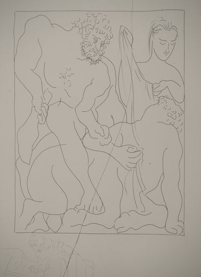 Pablo PICASSO : Métamorphoses d'Ovide, Hercule tue le centaure Nessu, Gravure originale (photo de détail 3) - Crédit photo : Galerie Art.Paris