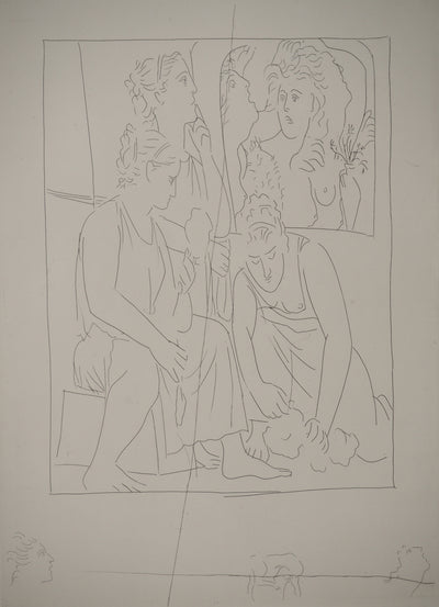 Pablo PICASSO : Métamorphoses d'Ovide, Les filles de Minya, Gravure originale (photo de détail 3) - Crédit photo : Galerie Art.Paris