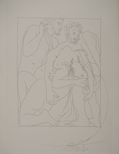 Pablo PICASSO : Métamorphoses d'Ovide, Polyxène égorgée sur la tombe d'Achill, Gravure originale (vue générale) - Crédit photo : Galerie Art.Paris