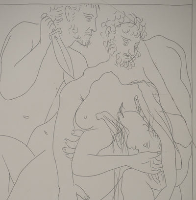 Pablo PICASSO : Métamorphoses d'Ovide, Polyxène égorgée sur la tombe d'Achill, Gravure originale (photo de détail 4) - Crédit photo : Galerie Art.Paris