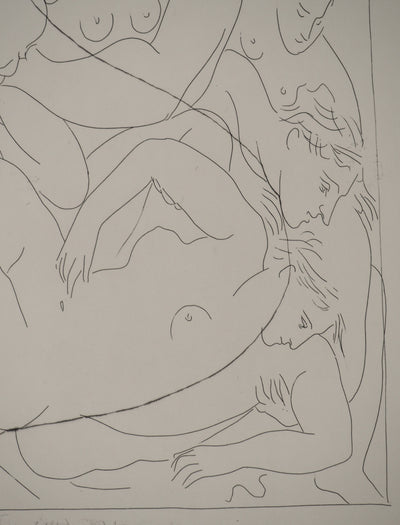 Pablo PICASSO : Métamorphoses d'Ovide, Eurydice piquée par un serpen, Gravure originale (photo de détail 6) - Crédit photo : Galerie Art.Paris