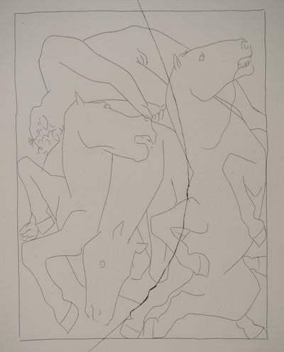 Pablo PICASSO : Métamorphoses d'Ovide, Chute de Phaéton avec le char solei, Gravure originale (photo de détail 3) - Crédit photo : Galerie Art.Paris