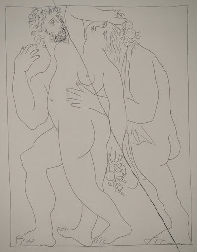 Pablo PICASSO : Métamorphoses d'Ovide, Vertumne poursuit Promone de son amou, Gravure originale (photo de détail 4) - Crédit photo : Galerie Art.Paris