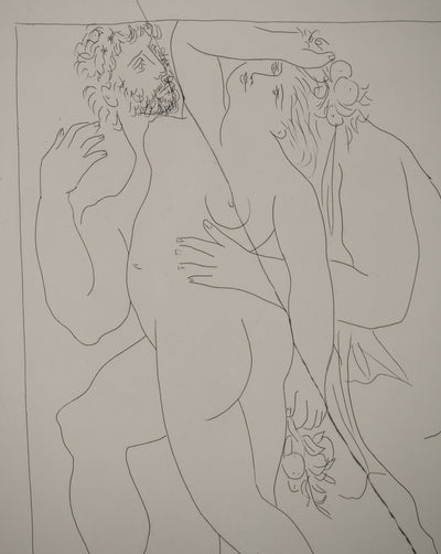 Pablo PICASSO : Métamorphoses d'Ovide, Vertumne poursuit Promone de son amou, Gravure originale (photo de détail 5) - Crédit photo : Galerie Art.Paris