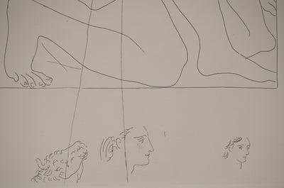 Pablo PICASSO : Métamorphoses d'Ovide, Deucalion et Pyrrha créent un nouveau genre humai, Gravure originale (photo de détail 5) - Crédit photo : Galerie Art.Paris