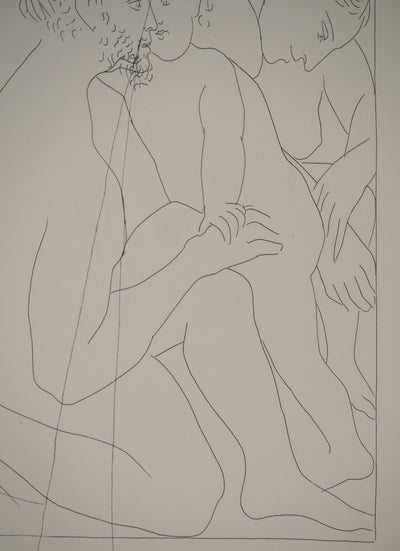 Pablo PICASSO : Métamorphoses d'Ovide, Deucalion et Pyrrha créent un nouveau genre humai, Gravure originale (photo de détail 6) - Crédit photo : Galerie Art.Paris