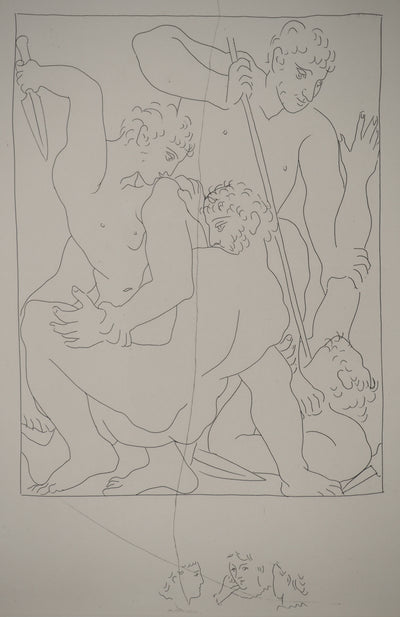 Pablo PICASSO : Métamorphoses d'Ovide, Combat pour Andromède entre Persée et Phiné, Gravure originale (photo de détail 3) - Crédit photo : Galerie Art.Paris