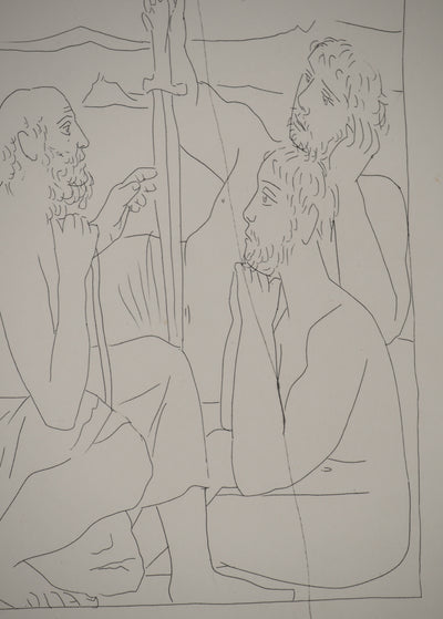 Pablo PICASSO : Métamorphoses d'Ovide, Récits de Nestor sur la guerre de Troi, Gravure originale (photo de détail 5) - Crédit photo : Galerie Art.Paris