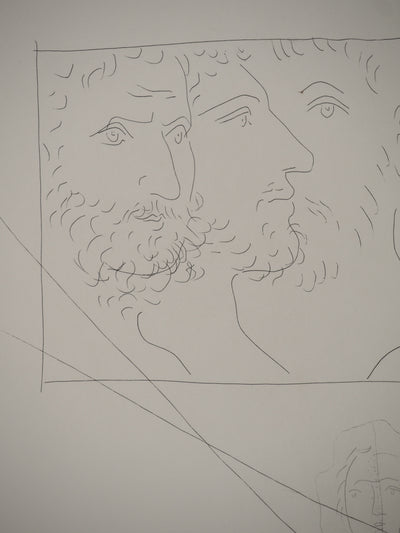 Pablo PICASSO : Métamorphoses d'Ovide, Quatre têtes d'homme, Gravure originale (photo de détail 6) - Crédit photo : Galerie Art.Paris