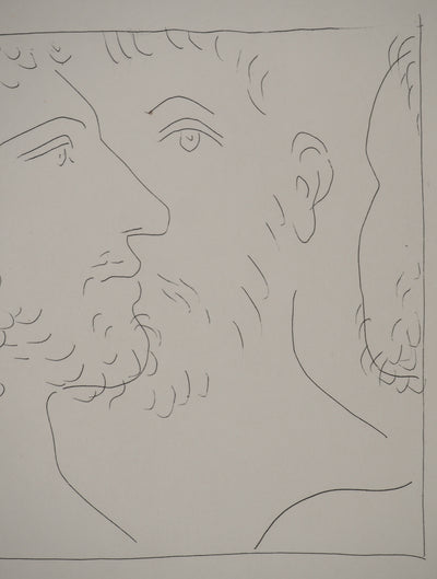 Pablo PICASSO : Métamorphoses d'Ovide, Quatre têtes d'homme, Gravure originale (photo de détail 7) - Crédit photo : Galerie Art.Paris