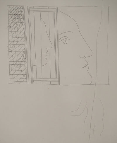 Pablo PICASSO : Métamorphoses d'Ovide, Trois fragments de tête, Gravure originale (photo de détail 3) - Crédit photo : Galerie Art.Paris