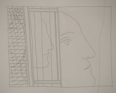 Pablo PICASSO : Métamorphoses d'Ovide, Trois fragments de tête, Gravure originale (photo de détail 4) - Crédit photo : Galerie Art.Paris