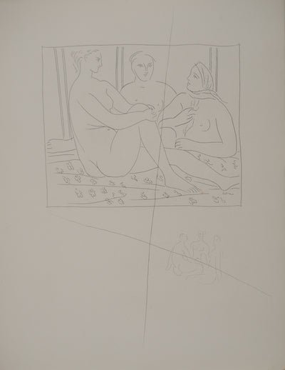 Pablo PICASSO : Métamorphoses d'Ovide, Trois femmes nue, Gravure originale (vue générale) - Crédit photo : Galerie Art.Paris