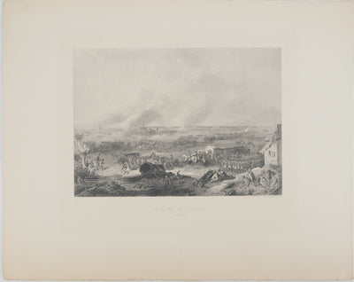 Joseph BEAUME : Napoléon : Bataille de Lutzen, Gravure originale (vue générale) - Crédit photo : Galerie Art.Paris