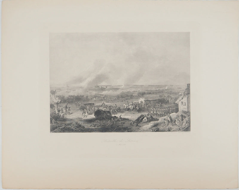 Joseph BEAUME : Napoléon : Bataille de Lutzen, Gravure originale (vue générale) - Crédit photo : Galerie Art.Paris