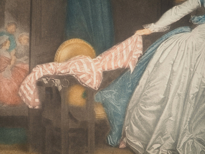 Jean-Honoré FRAGONARD : Le baiser dérobé, Gravure originale (photo de détail 4) - Crédit photo : Galerie Art.Paris