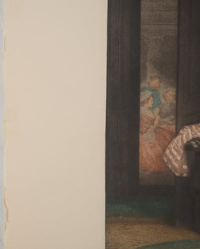 Jean-Honoré FRAGONARD : Le baiser dérobé, Gravure originale (photo de détail 5) - Crédit photo : Galerie Art.Paris