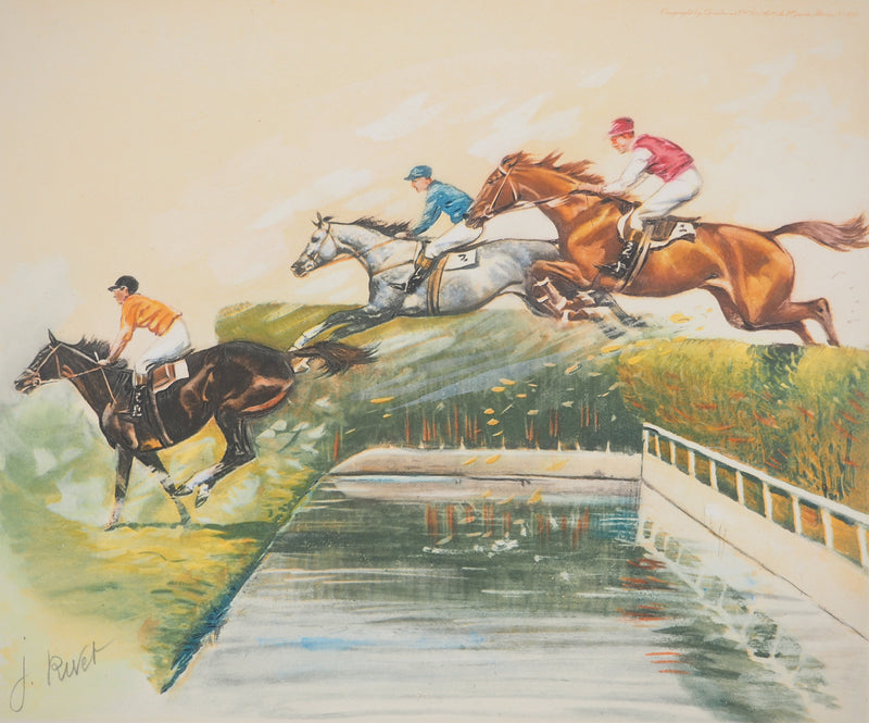 Jean-Marie RIVET : La course de chevaux, Gravure originale (photo de détail 3) - Crédit photo : Galerie Art.Paris