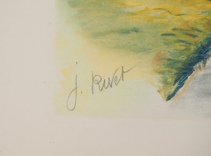 Jean-Marie RIVET : La course de chevaux, Gravure originale (photo de détail 2) - Crédit photo : Galerie Art.Paris