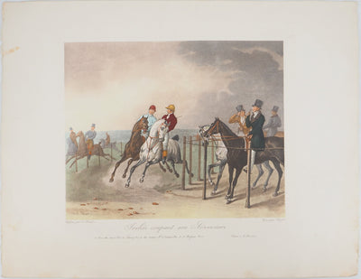 Charles-Antoine VERNET : Jockey coupant son adversaire, Gravure originale (vue générale) - Crédit photo : Galerie Art.Paris