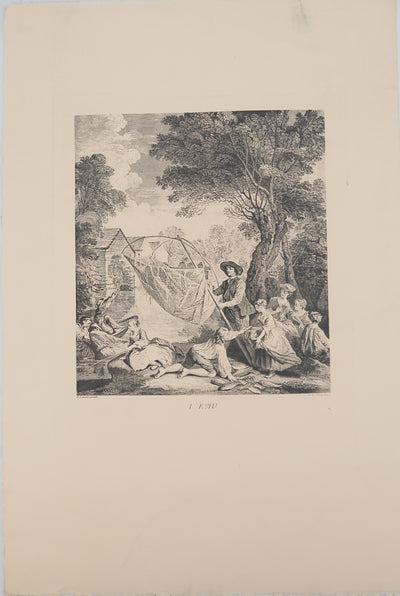 Nicolas LANCRET : L'eau, Gravure originale (vue générale) - Crédit photo : Galerie Art.Paris
