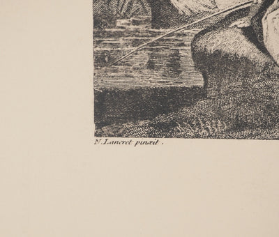 Nicolas LANCRET : L'eau, Gravure originale (photo de détail 2) - Crédit photo : Galerie Art.Paris