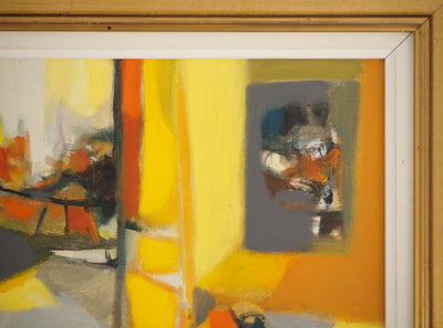 Marcel MOULY : L'intérieur jaune, Tableau original (photo de détail 6) - Crédit photo : Galerie Art.Paris